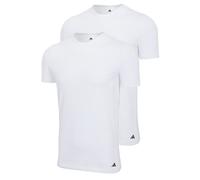 adidas Herren T-Shirt, 2er Pack - Crew Neck Shirt, Active Flex Cotton, einfarbig Weiß XL