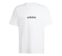 adidas Herren Essentials Linear Single Jersey Shirt, White/Black, XXL