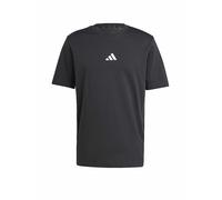 adidas Men's Essentials SMALL Logo Single Jersey Tee, Black/White, L