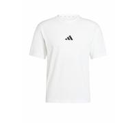 adidas Men's Essentials SMALL Logo Single Jersey Tee, White/Black, S