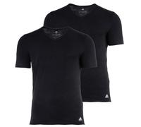 adidas Herren T-Shirt, Multipack - Active Flex Cotton, V-Ausschnitt, uni Schwarz S 8er Pack (4x2P)