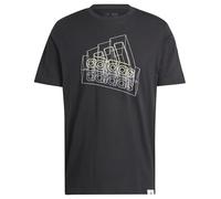 adidas Herren TECH BOS Graphic Tee, Black, M