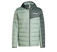 adidas Herren Terrex Multi Light Down Hooded Jacket, Silver Green/Legend Ivy, XL