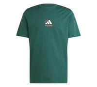 ADIDAS SPORTSWEAR T-Shirt mit Label-Print in Dunkelgruen, Größe XL