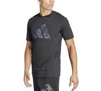 adidas Herren Train Essentials Seasonal Brand Love Camo Tee T-Shirt, Black/Olive strata, M