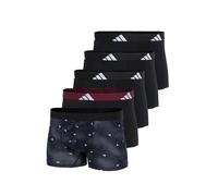 adidas Herren Boxershorts, 5er Pack - Trunks, Active Flex Cotton, Logo Schwarz/Grau/Dunkelrot / XL XL Mehrfarbig