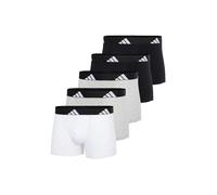 adidas Herren Boxershorts, 5er Pack - Trunks, Active Flex Cotton, Logo Schwarz/Weiß/Grau S