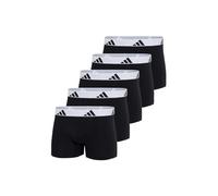 adidas Herren Boxershorts Trunks 5er Pack - Active Flex Cotton - Logo Schwarz/Weiß M