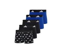 Adidas Herren Boxershorts Trunks – Active Flex Cotton, 5er Pack, Schwarz/Weiß/Blau XL