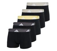 adidas Herren Boxershorts, 5er Pack - Trunks, Active Flex Cotton, Logo Schwarz/Grau L