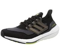 adidas Herren Ultraboost 21 Laufschuhe, Core Black Silver Met Solar Yellow, 41 1/3 EU
