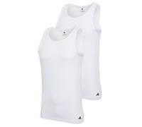 adidas Herren Unterhemden, 2er Pack - Tank Top, Active Flex Cotton, ärmellos, einfarbig Weiß / 2XL XXL Weiß