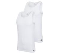 adidas Herren Unterhemden, 2er Pack - Tank Top, Active Flex Cotton, ärmellos, einfarbig Weiß XL