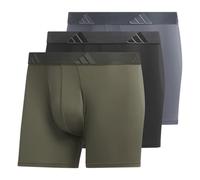 Adidas Herren Unterhose aus Mikrofaser, Sportliche Passform, 3 Stück Badehose, Olive Strata Green/Black/Onix Grey/Microfiber, Large (3er Pack)