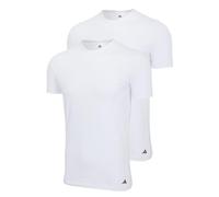 adidas Herren T-Shirt, 2er Pack - Crew Neck Shirt, Active Flex Cotton, einfarbig Weiß 2XL