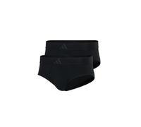 Adidas Herren-Slip 2er-Pack Low-Rise Active Flex Cotton 3 Stripes Schwarz S