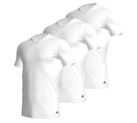 adidas Herren T-Shirt, 3er Pack - V-Neck Shirt, Active Core Cotton, einfarbig Weiß L