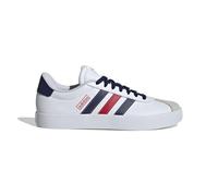 Adidas Herren VL Court Shoes, Cloud White/Navy Blue/Better Scarlet, 41 1/3 EU