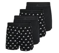 adidas Herren Web-Boxershorts, 4er Pack - Woven Boxer, Shorts, Webware, Baumwolle Schwarz/Weiß M
