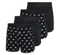 adidas Herren Web-Boxershorts, 4er Pack - Woven Boxer, Shorts, Webware, Baumwolle Schwarz/Weiß S