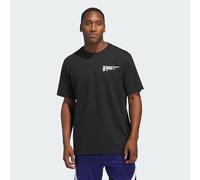 adidas Herren Worldwide Hoops Graphic Tee, Black, L