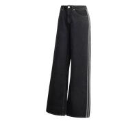 JEANSHOSE, HOHER BUND, WEITES BEIN True Black Denim 24-32