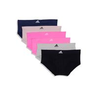 Adidas Damen Seamless Underwear 6-Pack Hipster-Höschen, Black Ribbed/Heather Grey/Lucid Pink/Night Indigo Ribbed/Lucid Pink/Wonder Taupe, L (6er Pack)