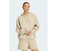 Kapuzensweatshirt ADIDAS ORIGINALS "ESSENTIALS OVERSIZE FLEECE HOODIE", Damen, Gr. S, beige (khaki three), Obermaterial: 82% Baumwolle, 18% Polyester, normal, Rundhals, angesetztes Bündchen, Sweatshir