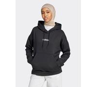 Adidas Damen Fleece Hoodie Essentials LINEAR Schwarz/Weiß L