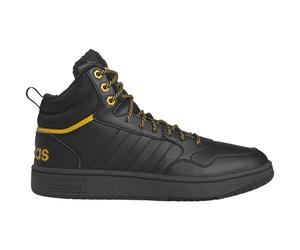 adidas Hoops 3.0 Basketball Classic Winterized Mid-Top Winterschuhe gefüttert Herren IG7928 - core black/core black/preloved yellow 43 1/3