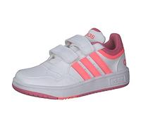 adidas Hoops 3.0 CF Basketball Shoe, Cloud White/Acid Red/Rose Tone, 35 EU