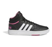 adidas Damen Hoops 3.0 Mid Shoes, core black/Cloud white/pink fusion, 38 EU