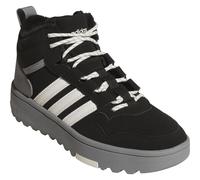 Winterboots ADIDAS SPORTSWEAR "HOOPS 4.0 MID J", Mädchen, Gr. 38,5, schwarz-weiß (core schwarz, grau three, sanftes weiß), Synthetik, Schuhe Winterboots, für Kinder & Jugendliche (74086965-38,5) core