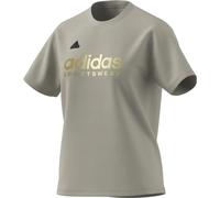 Adidas House of Tiro Metallic Graphic Damen T-Shirt, braun M