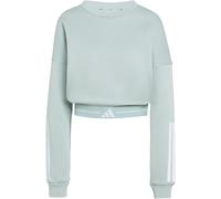 adidas Hyperglam 3-Streifen Cropped Crew Neck Sweatshirt Damen KC7650 - wonder sage XS