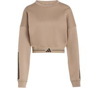 Sweatshirt ADIDAS PERFORMANCE "HYG CREW", Damen, Gr. L, chalky braun, Obermaterial: 70% Baumwolle, 30% Polyester, Rundhals, Sweatshirts Sweatshirt (38648245-L) chalky braun