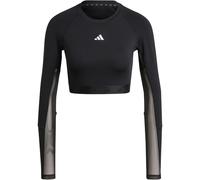 adidas Hyperglam Cropped Trainingsshirt Damen 095A - black/white M