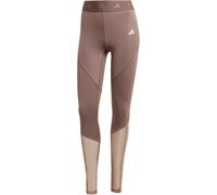 adidas Hyperglam Leggings Damen JX7347 - earth strata/white L