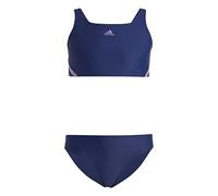 ADIDAS IB6002 3S Bikini Swimsuit Girl's Victory Blue/Violet Fusion 5-6A