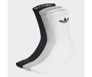 ADIDAS IJ5614 TRE CRW SCK 3PP Socks Unisex Adult white/medium grey heather/black Größe L
