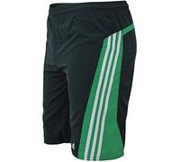 adidas Jungen Badehose 3-Streifen Colorblock Shorts - Schwimmshorts für Kinder mit Kordelzug - elastisch & schnelltrocknend (Größe 128, dunkelgrau-grün)