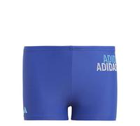 adidas Jungen Boxer Swimwear Logo Swim Brief, Semi Lucid Blue/Signal Cyan/White, HR7478, 92