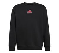 adidas Jungen Boys Slogan Fleece Sweatshirt, Black, 11-12 Years