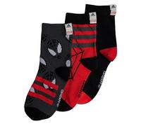 adidas Jungen Marvel Spider-Man Crew Socks 3 Pairs, Black/Grey Six/Grey Six, 0-1 Years