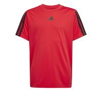 adidas Jungen Train Essentials 3-Stripes T-Shirt, Pure Ruby/Black, 7-8 Years