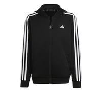 Adidas Jungen Train Essentials AEROREADY 3-Stripes Regular-Fit Full-Zip Hoodie, Black/White, 11-12 Years