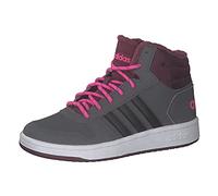 adidas Jungen Unisex Kinder Hoops Mid 2.0 K Basketballschuh, Grey Five Core Black Screaming Pink, 29 EU