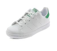 adidas Jungen Unisex Kinder Stan Smith Sneaker, Cloud White/Cloud White/Green, 31.5 EU