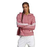 adidas Kapuzen-Sweatshirt mit Reißverschluss, Damen 3-Stripes Future Icons, Rose