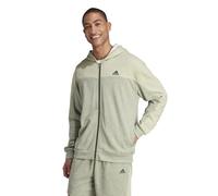adidas Kapuzenjacke Melange Full Zip Hoodie (Terry Hoodie Baumwolle) olivegrün Herren, Größe S